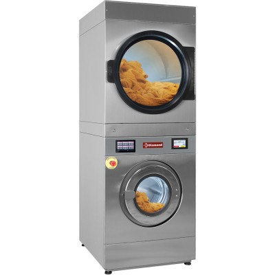 DIAMOND - Lave-linge à super essorage 18 kg (électrique) + séchoir rotatif 18 kg (gaz) TOUCH SCREEN