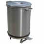 DIAMOND - Poubelle inox avec couvercle, à pédale 95 L