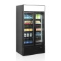 TEFCOLD - Vitrine noire vitrée 2 portes cadre alu 524 L