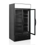 TEFCOLD - Vitrine noire vitrée 2 portes cadre alu 524 L