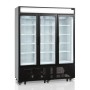 TEFCOLD - Vitrine positive noire 825 L 3 portes cadre aluminium