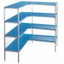 DIAMOND - Kit rayonnage aluminium en L  4 niveaux pour C1710/XPM