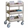 DIAMOND - Chariot inox ouvert pour remplissage minibars, 3 niveaux