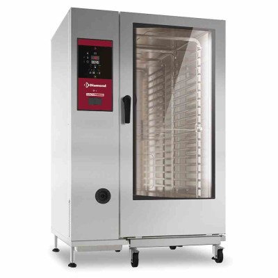 DIAMOND - Four électrique vapeur boiler et convection 20x GN2/1 + Cleaning