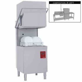 DIAMOND - Ensemble lave-vaisselle à capot Full Hygiene 20 L complet prélavage gauche