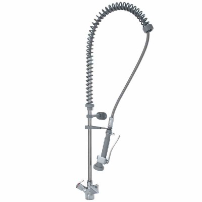 DIAMOND - Ensemble lave-vaisselle à capot 40 paniers/h et table de prélavage à droite