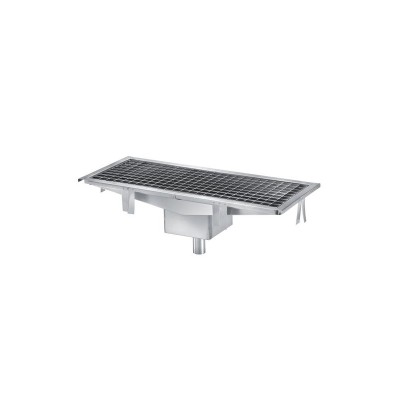 L2G - Caniveau inox avec siphon et sortie verticale 1000x300 mm