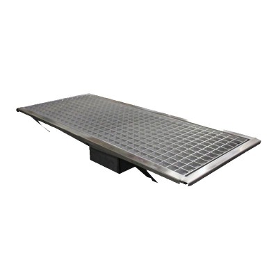L2G - Caniveau inox avec siphon et sortie horizontale 1000x400 mm