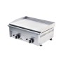 AFI - Plancha gaz rainurée, deux zones de cuisson de 600 x 400 mm