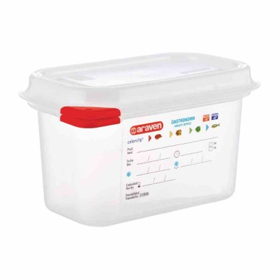 ARAVEN - Lot de 4 boîtes alimentaires GN 1/9 1L thermorésistantes 