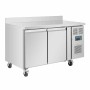 POLAR - Table réfrigérée négative 2 portes avec dosseret, capacité 205 L