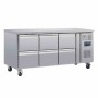 POLAR - Table réfrigérée positive, 6 tiroirs GN 1/1, froid ventilé
