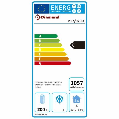 DIAMOND - Table frigorifique, ventilé, 2 portes GN 1/1 (260 Litres)