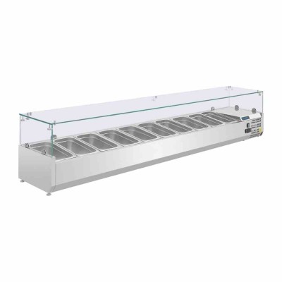 POLAR - Saladette réfrigérée capacité 10 GN 1/4 parois en verre