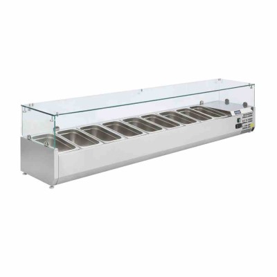 POLAR - Saladette réfrigérée capacité 9 GN 1/3 parois en verre