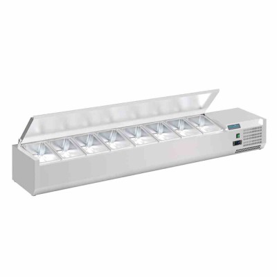 POLAR - Saladette réfrigérée avec couvercle, capacité 8 GN 1/4