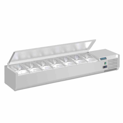 POLAR - Saladette réfrigérée avec couvercle, capacité 7 GN 1/4