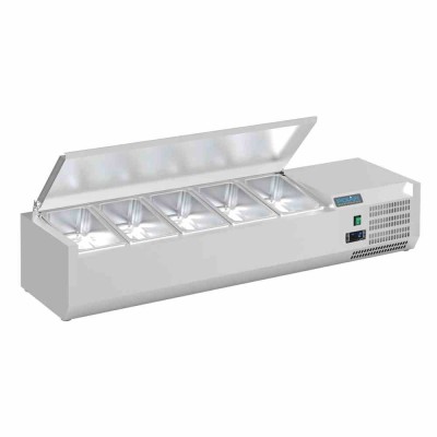 POLAR - Saladette réfrigérée avec couvercle, capacité 5 GN 1/4