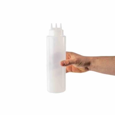 VOGUE - Bouteille souple transparente 3 embouts 908ml