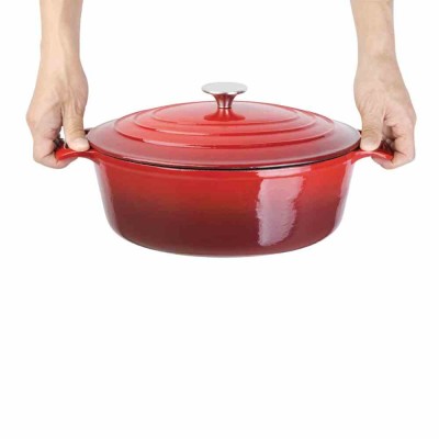VOGUE - Grande cocotte ovale rouge 6L
