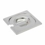 GASTRO M - Couvercle inox avec encoche GN 1/6 
