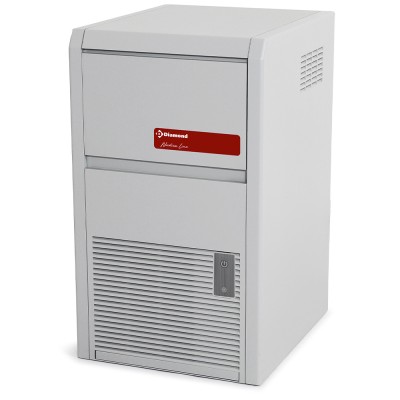 DIAMOND - Machine à glaçons pleins 22 kg/24 h en ABS, réserve 4 kg, condenseur à eau