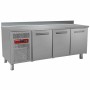 DIAMOND - Table frigorifique ventilée 3 portes gamme 600 avec dosseret