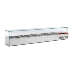 DIAMOND - Vitrine réfrigérée 7 GN 1/4 avec pare-haleine