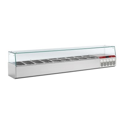 DIAMOND - Vitrine réfrigérée 7 GN 1/4 avec pare-haleine