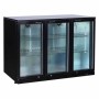 L2G - Meuble arrière bar skinplate noir 3 portes battantes