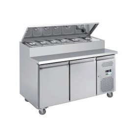 AFI - Meuble de préparation 2 portes cuve 6 GN 1/3 1360 mm