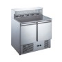 FURNOTEL - Table froide à pizza 2 portes GN 1/1 dessus granit