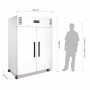 POLAR - Armoire frigorifique blanche 1200 L, 2 portes GN 2/1 - Série G