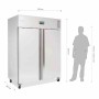 Armoire froide positive inox 1300 L, 2 portes GN 2/1, série U - POLAR