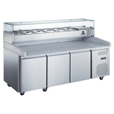 AFI - Saladette réfrigérée 3 portes capacité 9 bacs GN 1/3