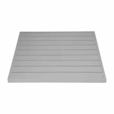 BOLERO - Plateau de table carré en aluminium gris clair 700 mm
