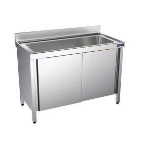 DISTFORM - Plonge 1 cuve avec placard grande capacité L. 1000 mm P. 700 mm