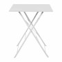 BOLERO - Table de terrasse carrée en acier grise 600 mm