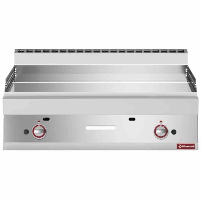 DIAMOND - Plaque de cuisson gaz lisse chromé L. 1000 mm