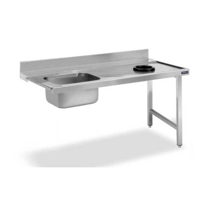 DISTFORM - Table de prélavage bac à gauche L. 1600 mm