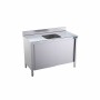DISTFORM - Table du chef 1600x600 avec portes et bac central