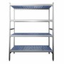 L2G - Rayonnage aluminium 4 niveaux L. 1145 mm P. 465 mm 