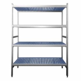L2G - Rayonnage aluminium 4 niveaux L. 2425 mm P. 465 mm 