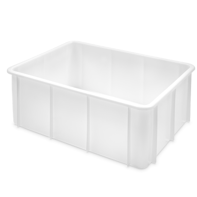 GILAC - Bac renforcé grand volume empilable 120 L - blanc