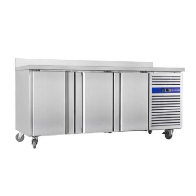CUISTANCE - Table réfrigérée négative avec dosseret 3 portes 465 L