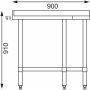 VOGUE - Table d'angle inox 700mm