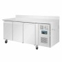 POLAR - Table réfrigérée négative 3 portes avec dosseret, capacité 358 L