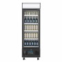 POLAR - Armoire réfrigérée positive avec caisson lumineux série G noire 218 L