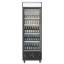 POLAR - Armoire réfrigérée positive avec caisson lumineux série G noire 368 L