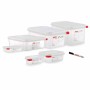 ARAVEN - Lot de 4 boîtes alimentaires GN 1/9 1L thermorésistantes 